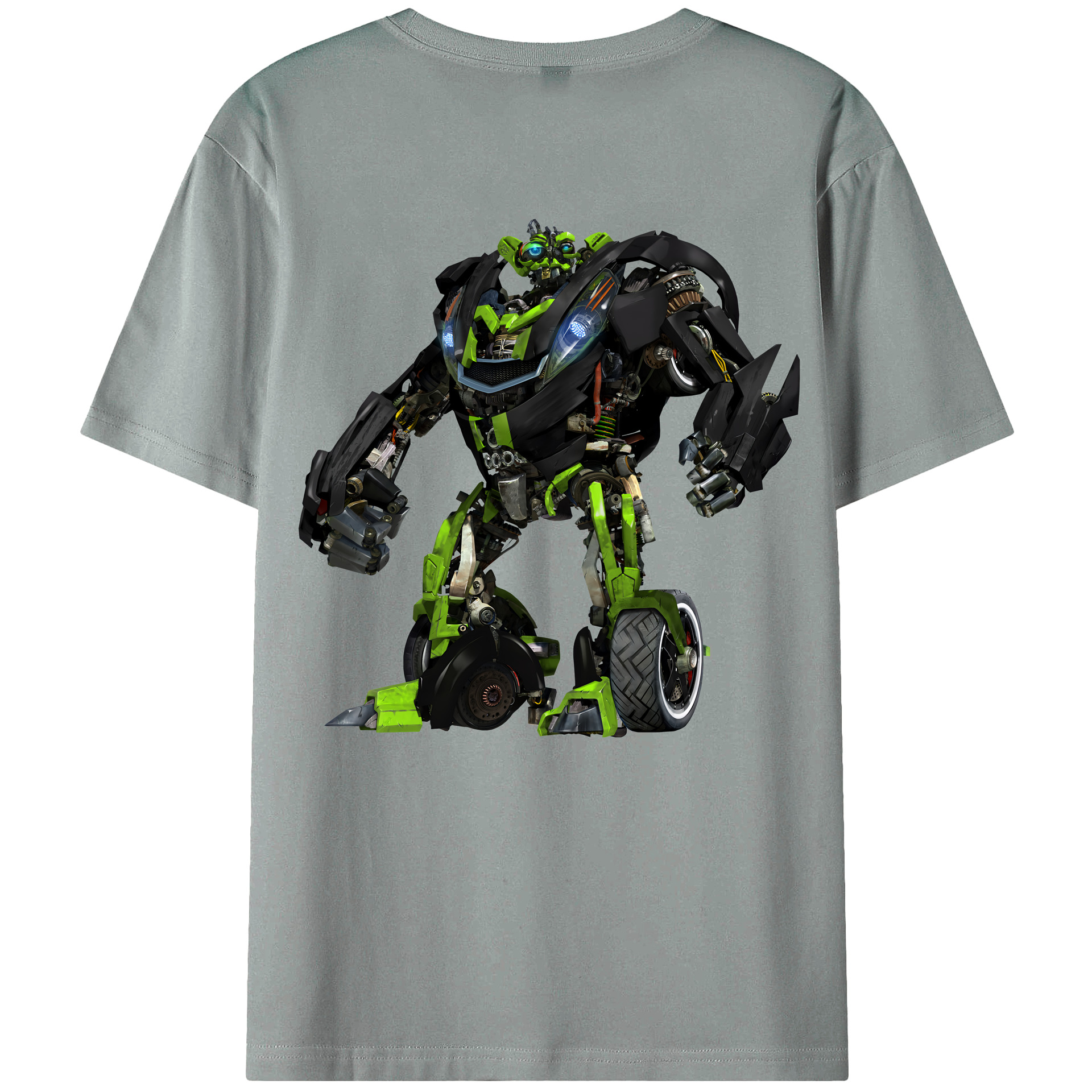 （画像用） Transformers トランスフォーマー 綿100％ メンズ半袖Tシャツ（バックプリント） 通気性